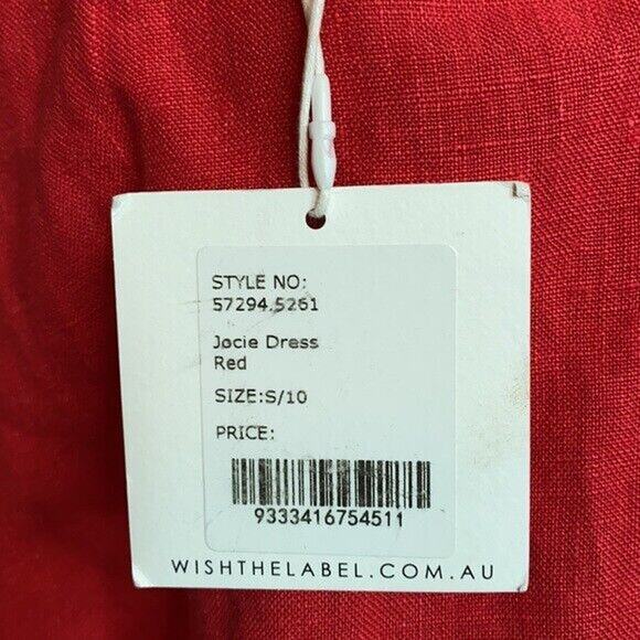 Wish The Label Josie Dress Red ruched mini dress Size 6 NWT - Picture 7 of 12